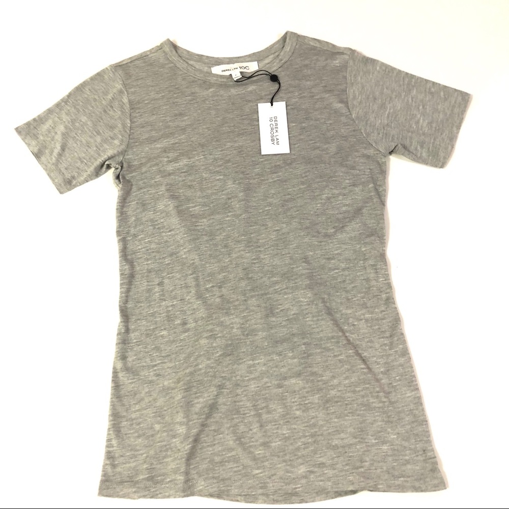 NWT DEREK LAM 10 CROSBY GRAY CREWNECK TOP
